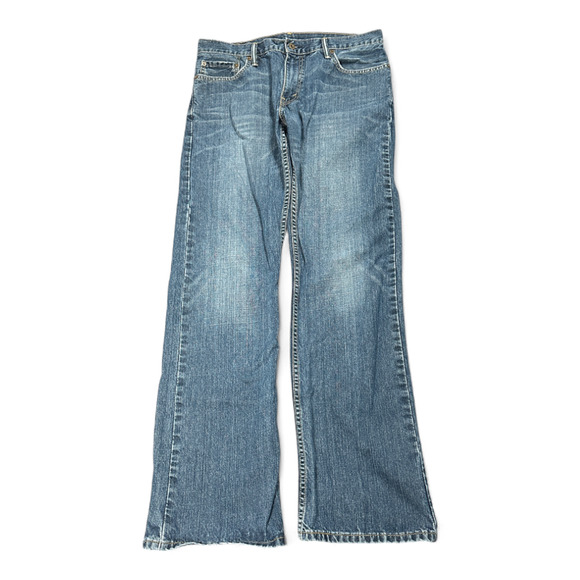 Levis Jeans Mens 34x34 Blue Low Bootcut Dark Wash 527 Cotton Denim Classic Y2K - Picture 1 of 9